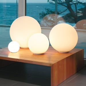 Dioscuri Tavolo Artemide — Lampada da Tavolo Sferica Michele De Lucchi