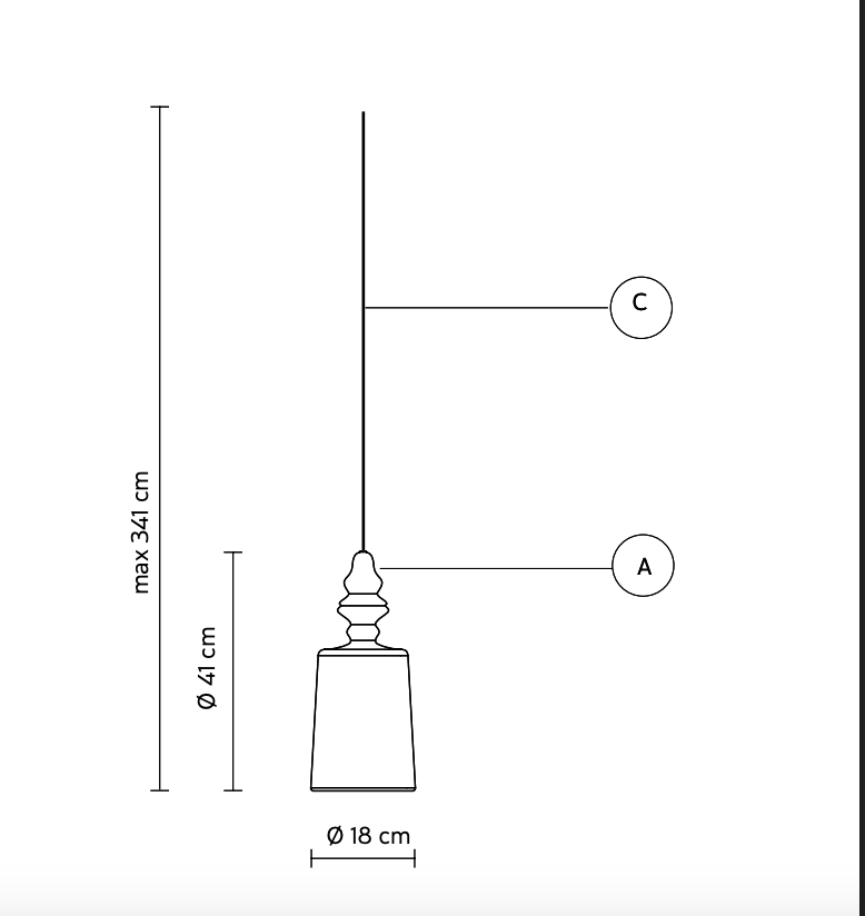 ALIBAGLASS Karman - Lampada a sospensione in vetro