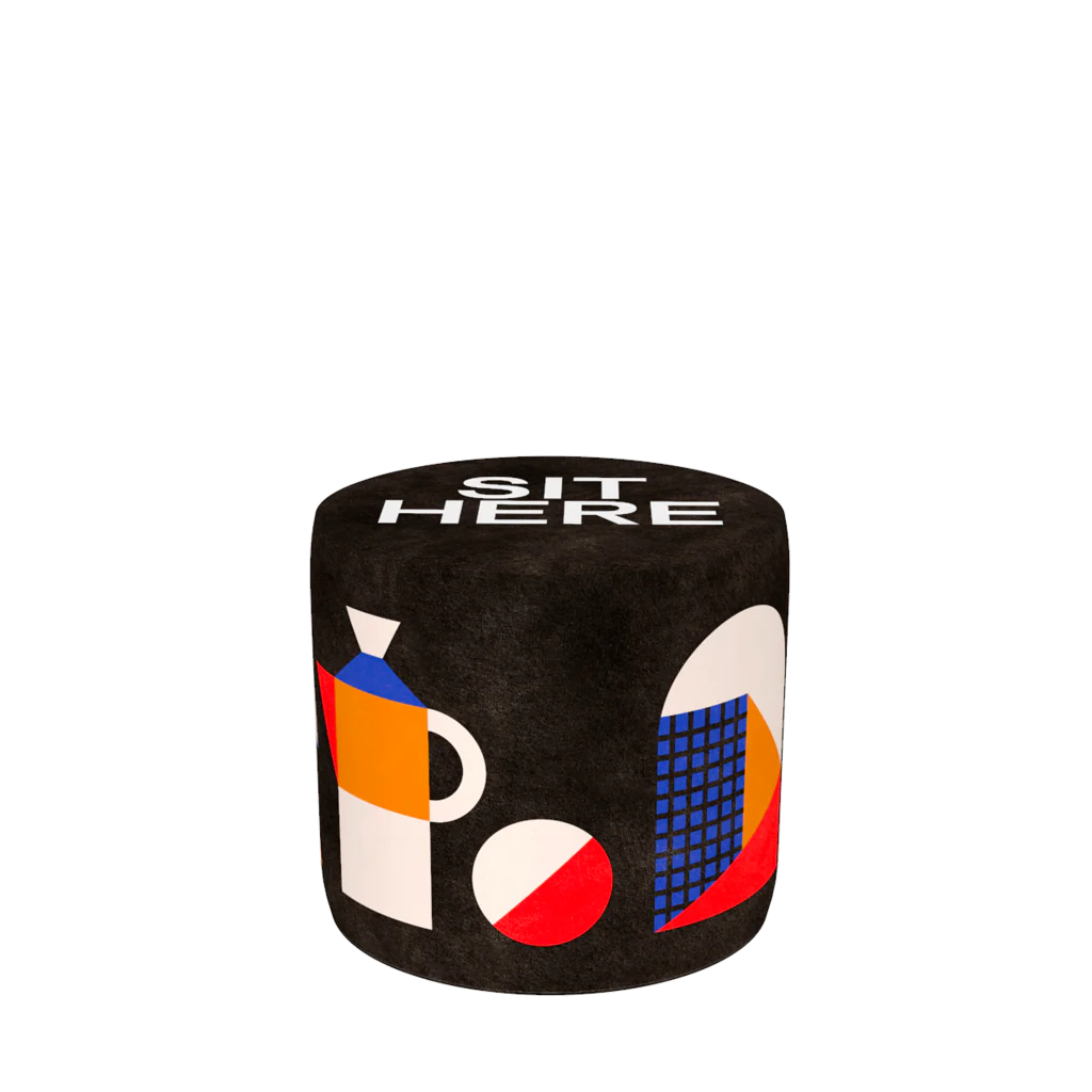Pouf SIT HERE BLACK S Qeeboo
