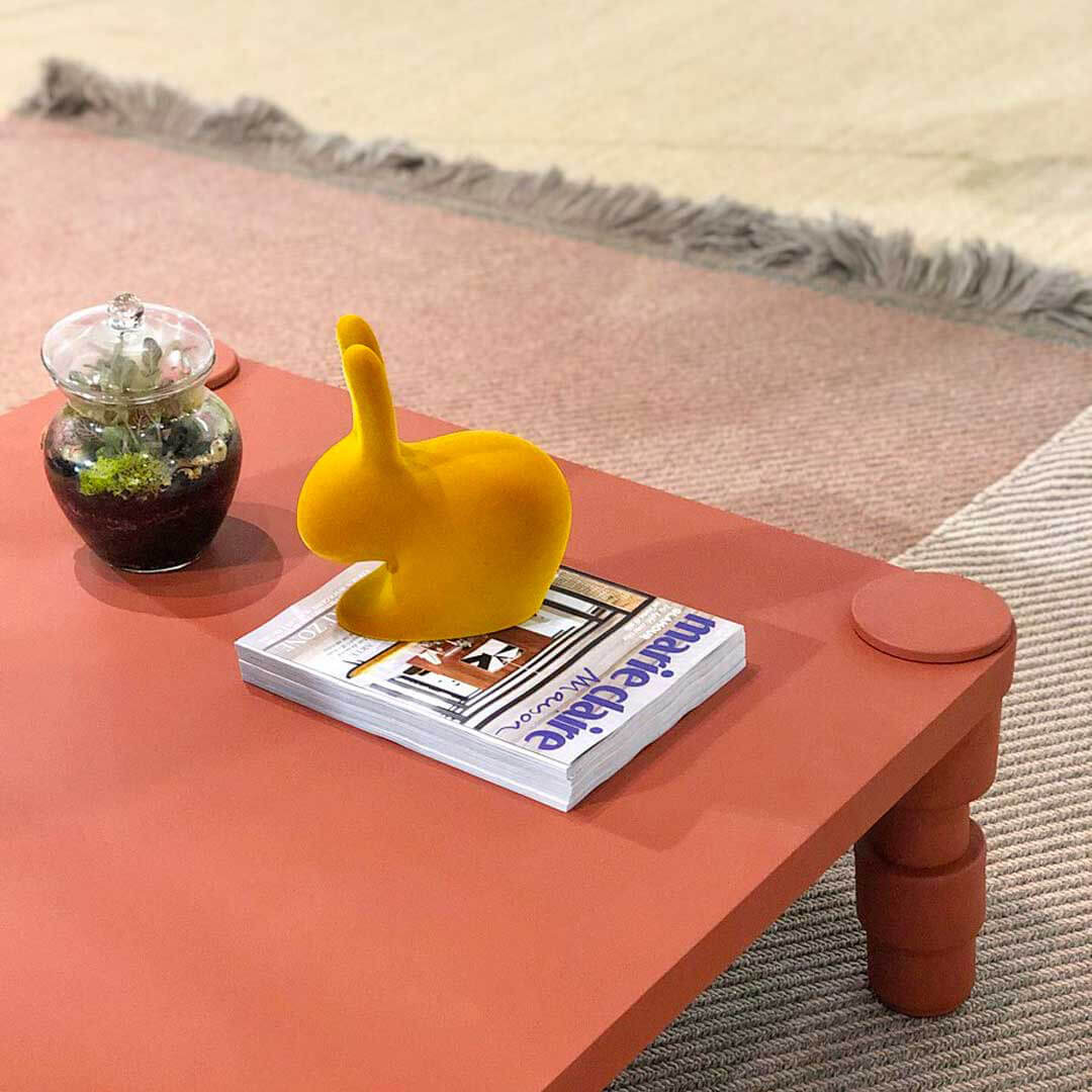 Rabbit XS Bookend Velvet - Fermaporte e Reggilibri in Velluto Qeeboo