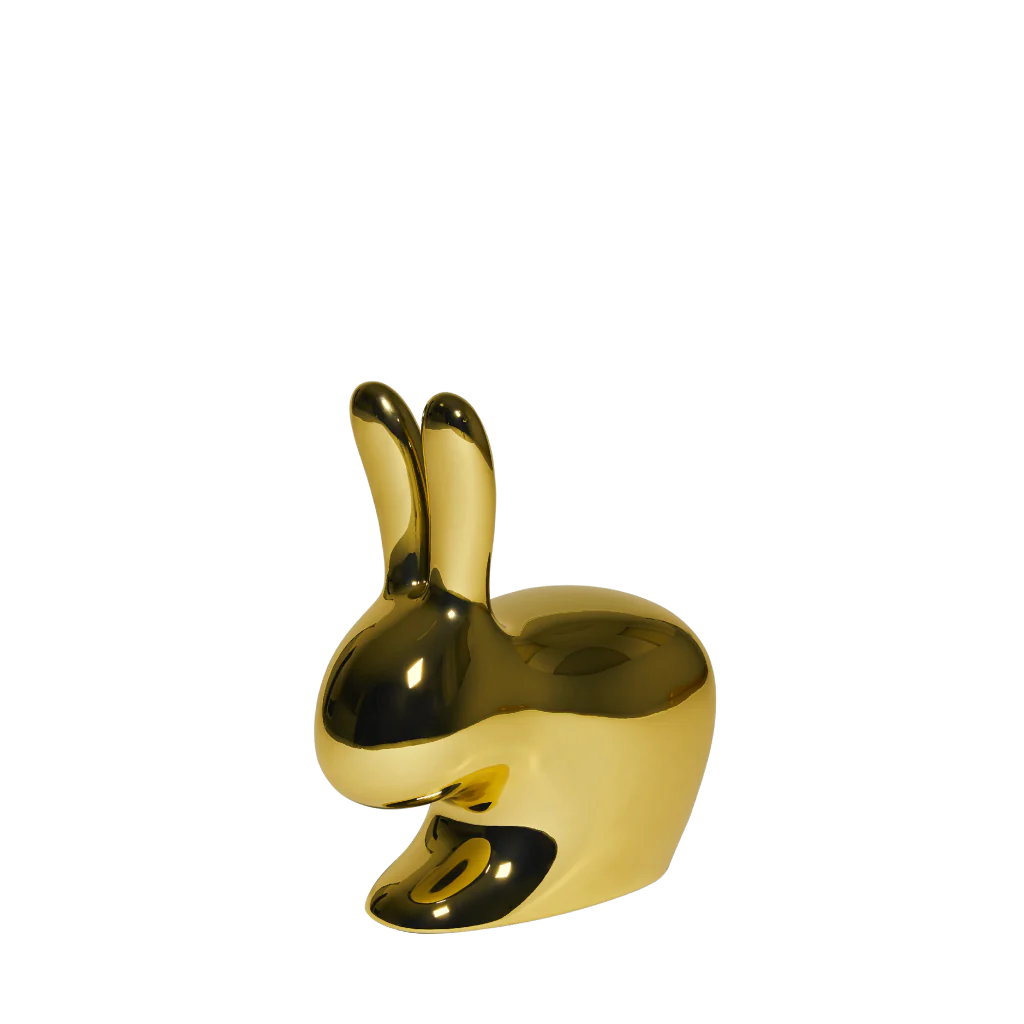 Rabbit Chair Baby Metal Finish Qeeboo - Oggetto di Design