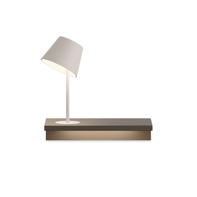 Suite 6045 Vibia Bianco — Applique con Mensola e Luce da Lettura