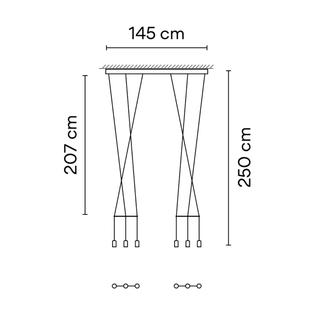 ecletty lampade a sospensione wireflow lineal