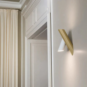 ecletty Tubes Large lampada da parete bianco oro